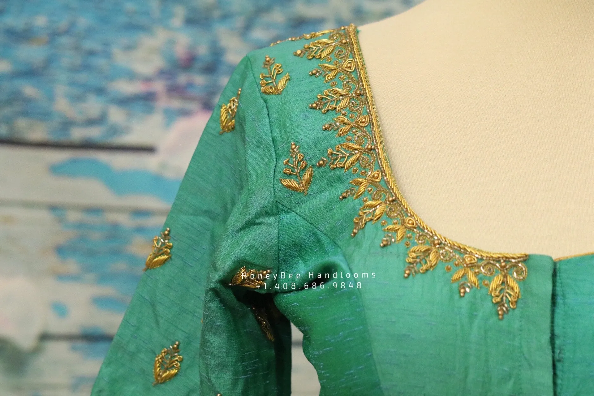 Silk saree blouse | bridal blouse | Saree Blouse | Blouse | Silk Blouse | Maggamwork blouse | Heavy work blouse HoneyBee Handlooms
