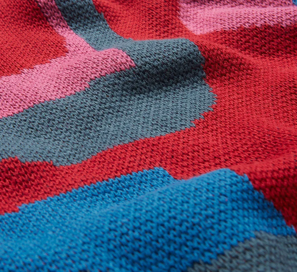 SITTING PEAR PATTERN KNITTED PULLOVER