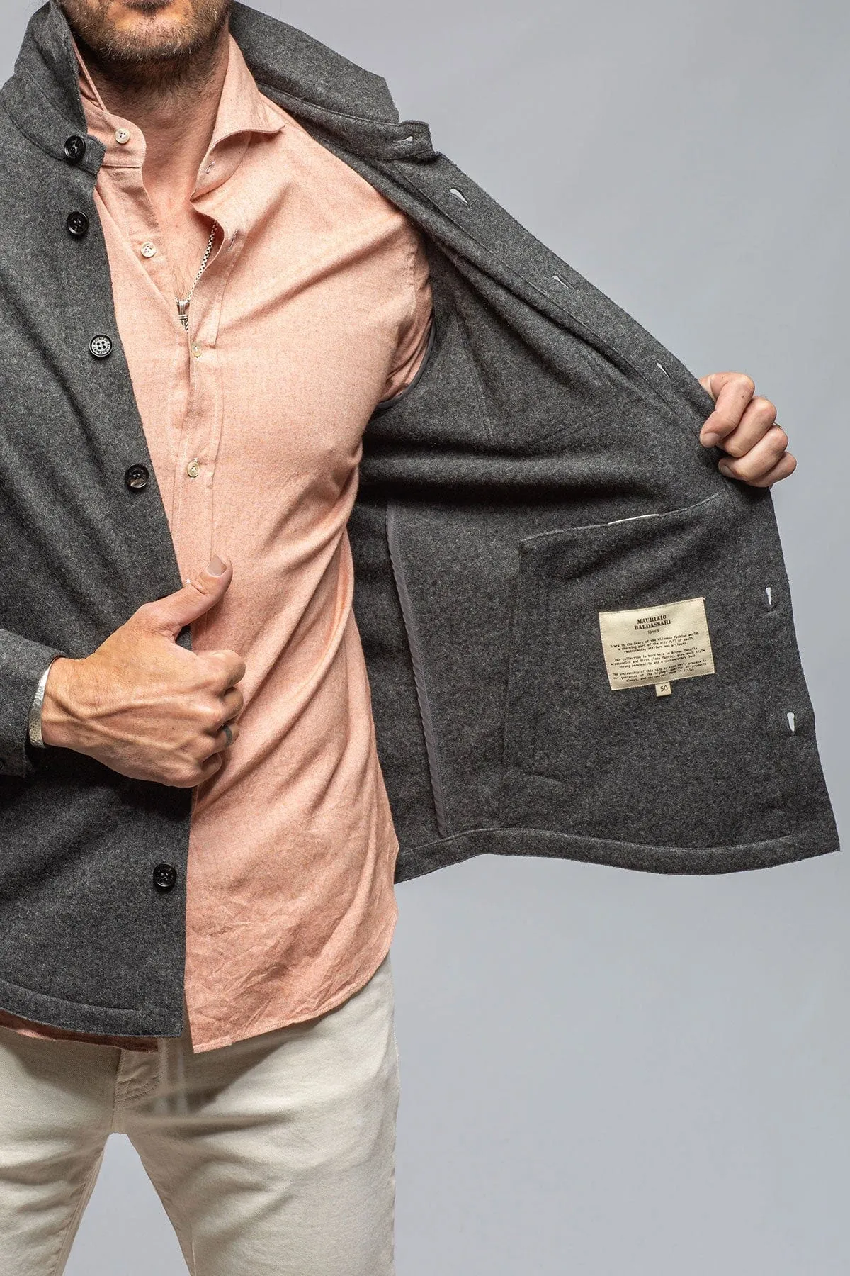 Sooter Cashmere Shirt In Charcoal
