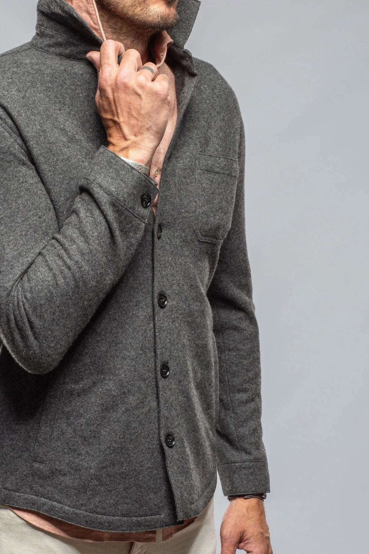 Sooter Cashmere Shirt In Charcoal