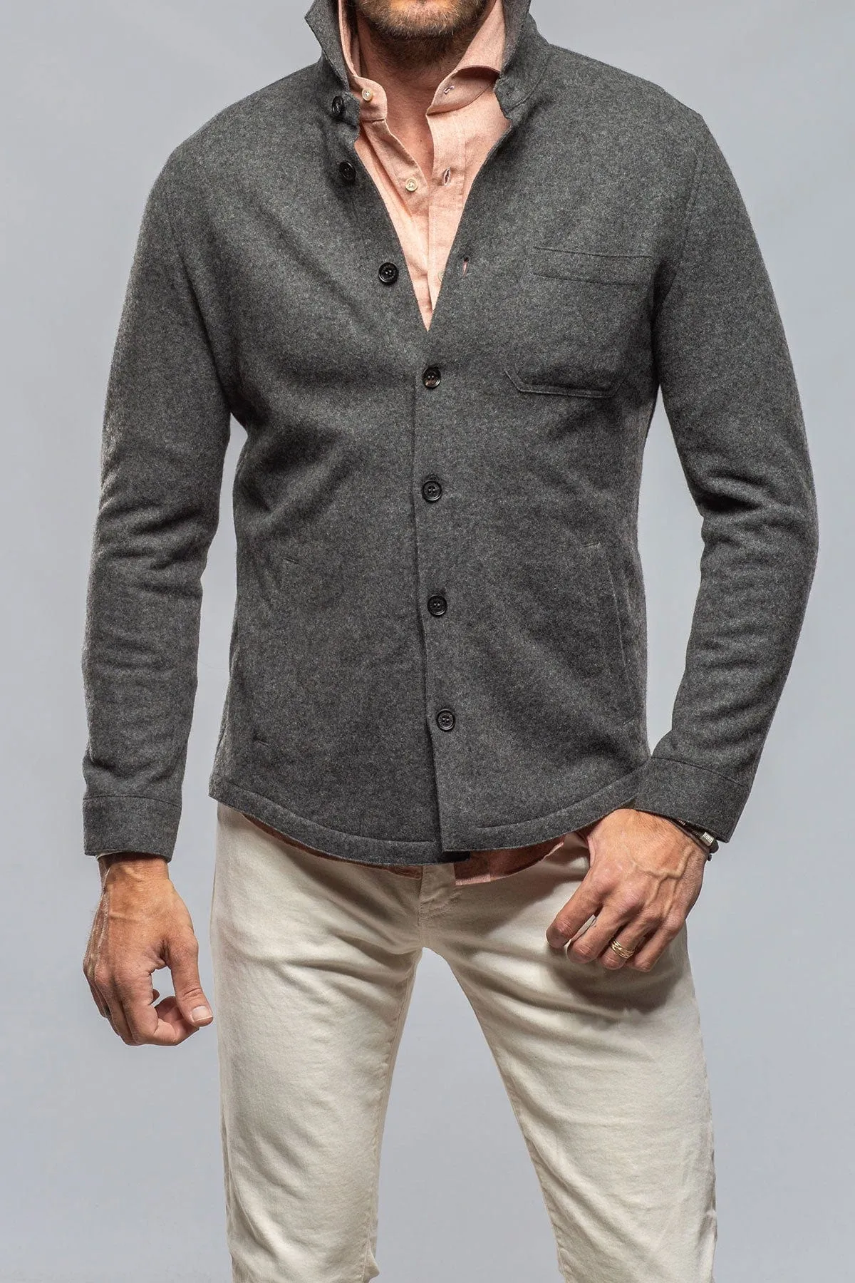 Sooter Cashmere Shirt In Charcoal