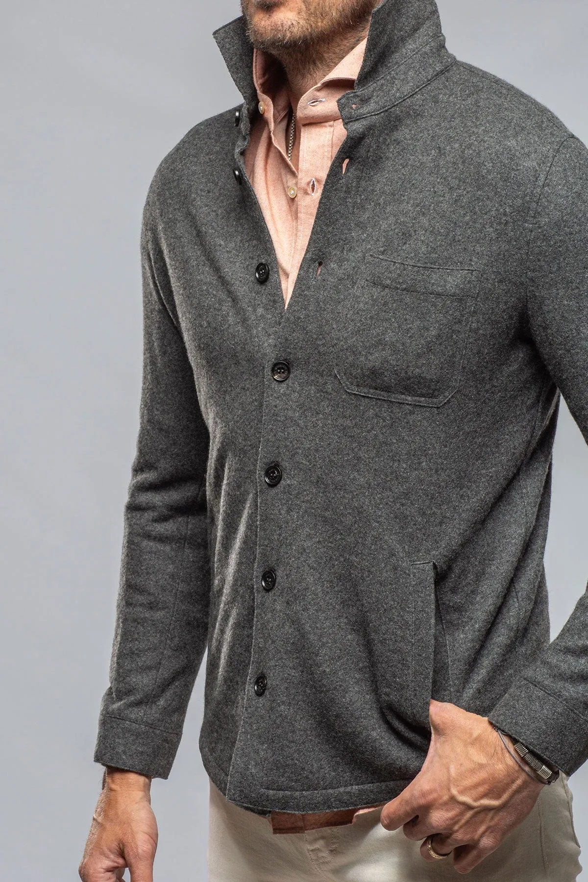 Sooter Cashmere Shirt In Charcoal