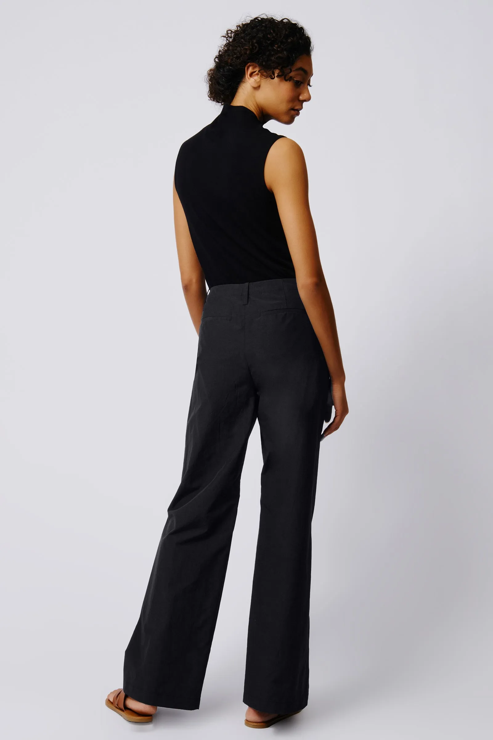 Stove Pipe Full Pant - Black Broadcloth