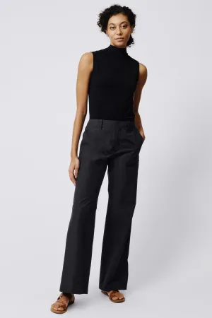 Stove Pipe Full Pant - Black Broadcloth