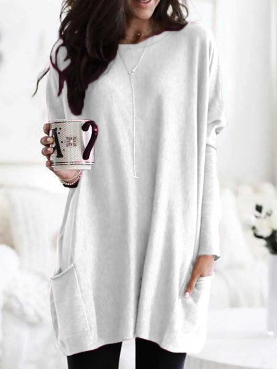 Stunncal Long Sleeve Pocket T-Shirt Top