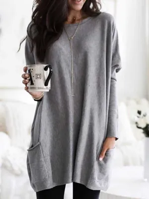 Stunncal Long Sleeve Pocket T-Shirt Top