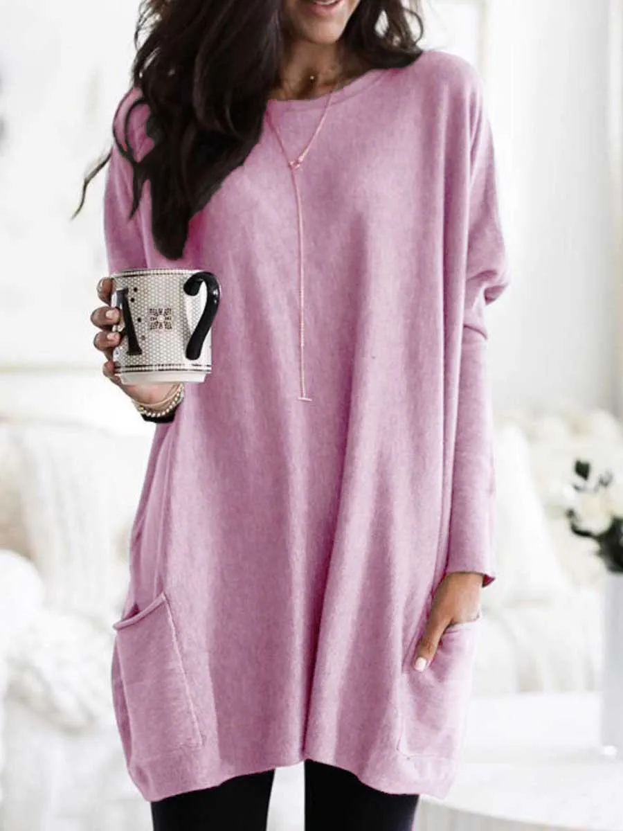 Stunncal Long Sleeve Pocket T-Shirt Top