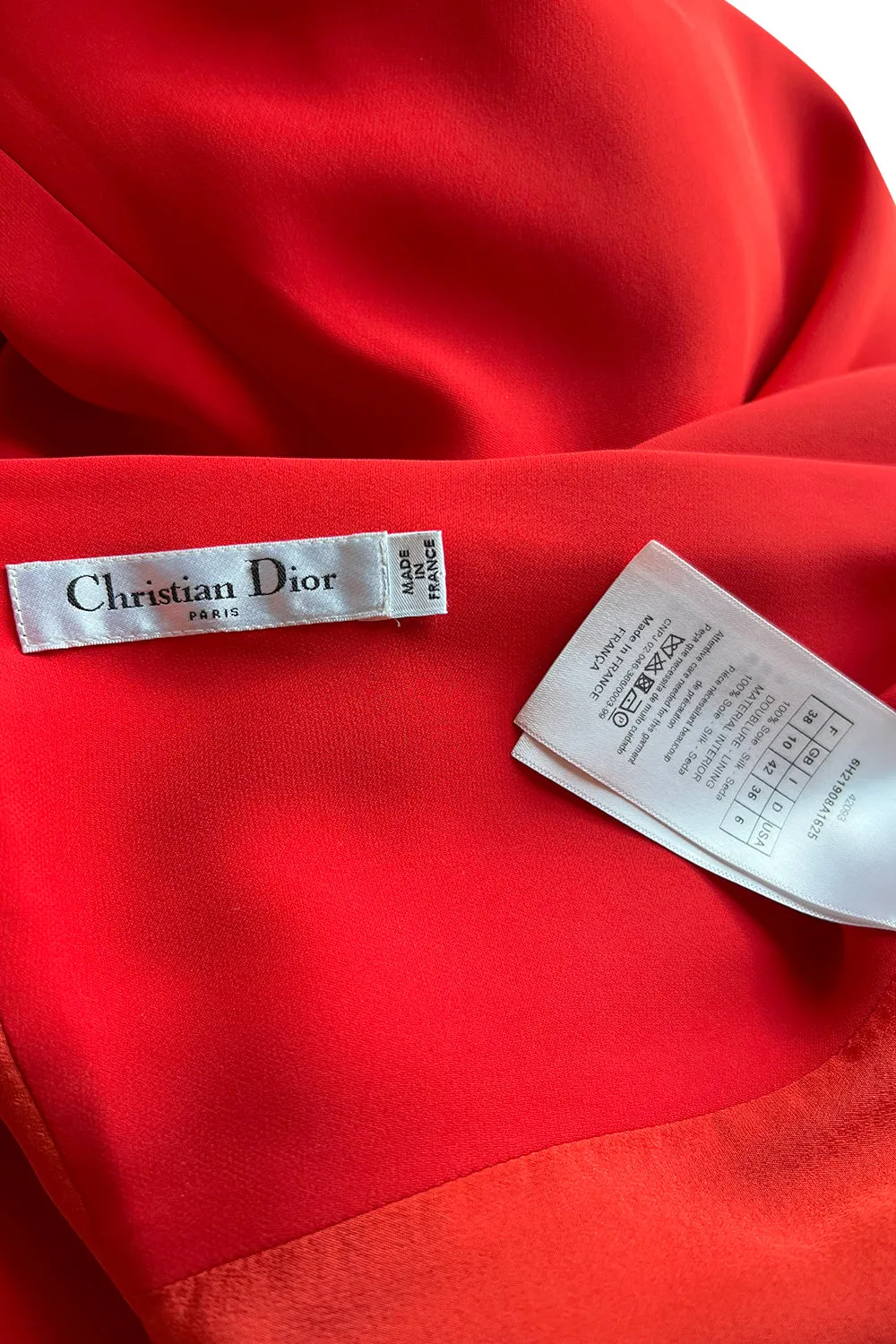 Stunning Fall 2006 Christian Dior by John Galliano Red Dress w Train & V Back