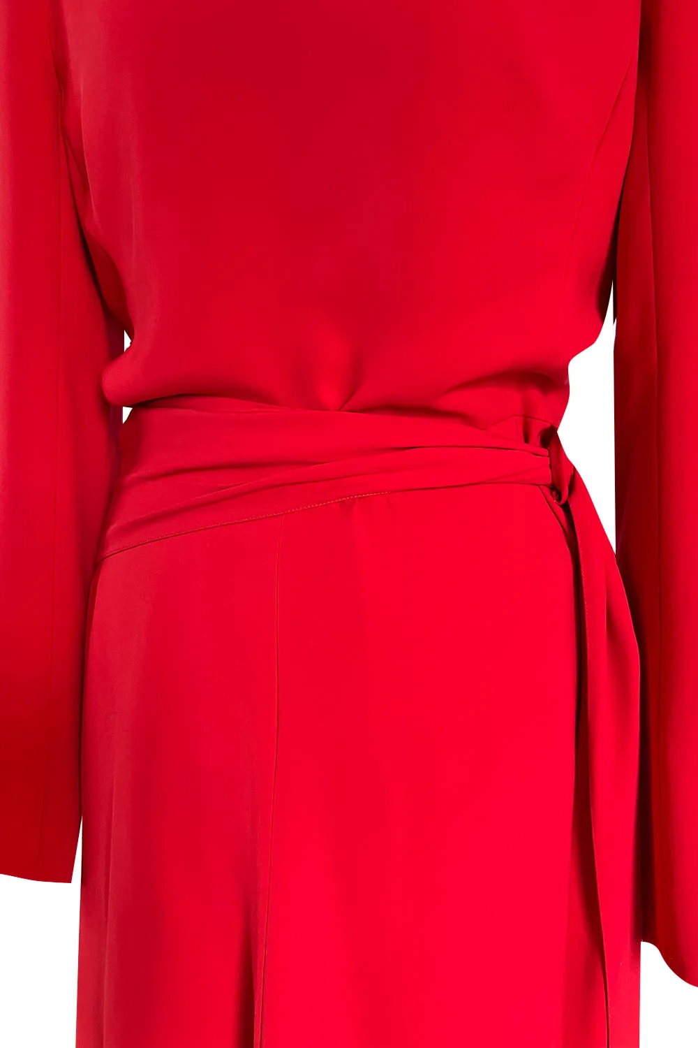 Stunning Fall 2006 Christian Dior by John Galliano Red Dress w Train & V Back