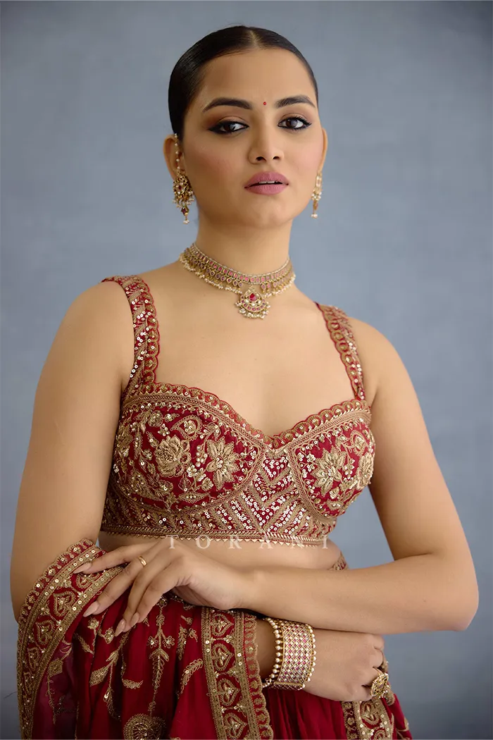 Surkh Lasya Blouse