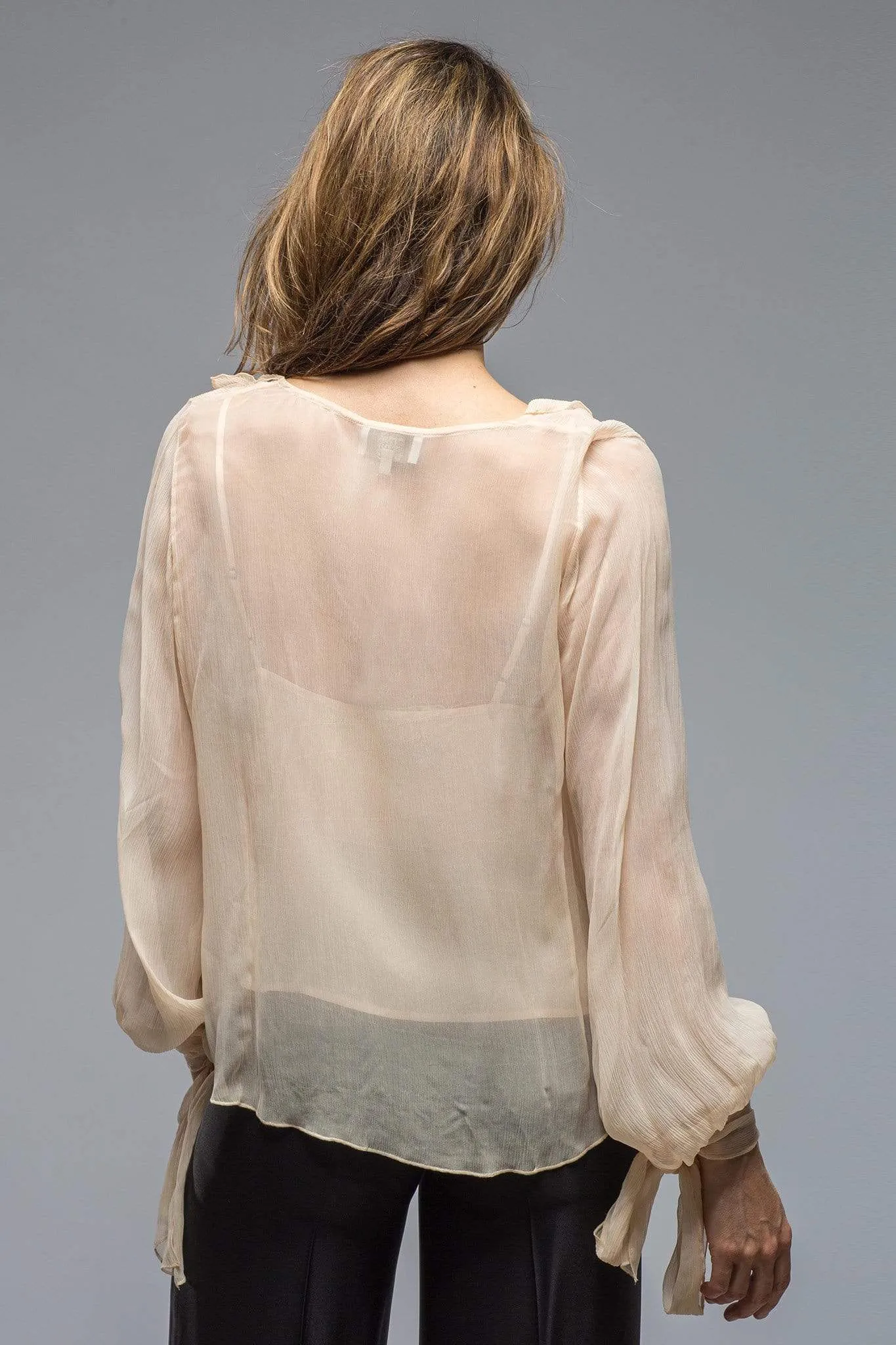 Swing Blouse In Nude Chiffon