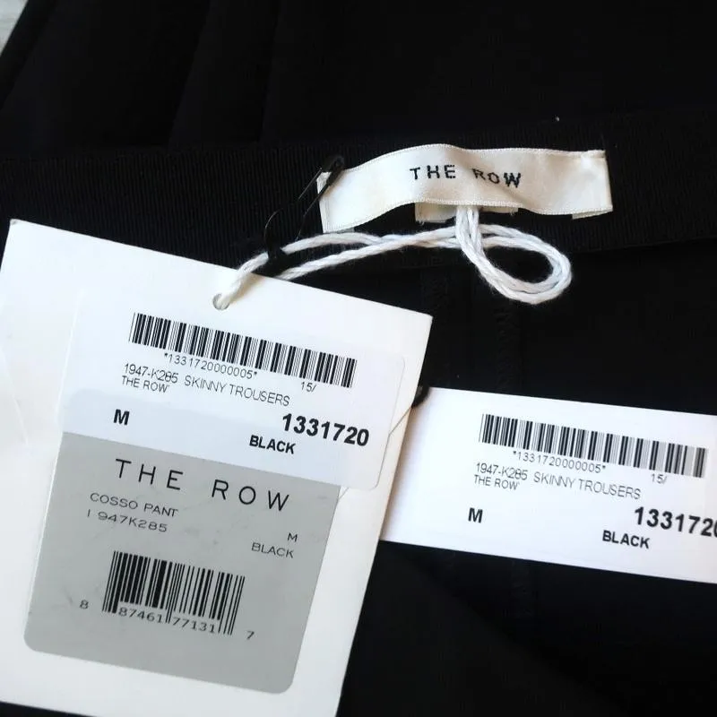 The Row Cosso Cropped Pants Black Stretch Jersey Size Medium NEW