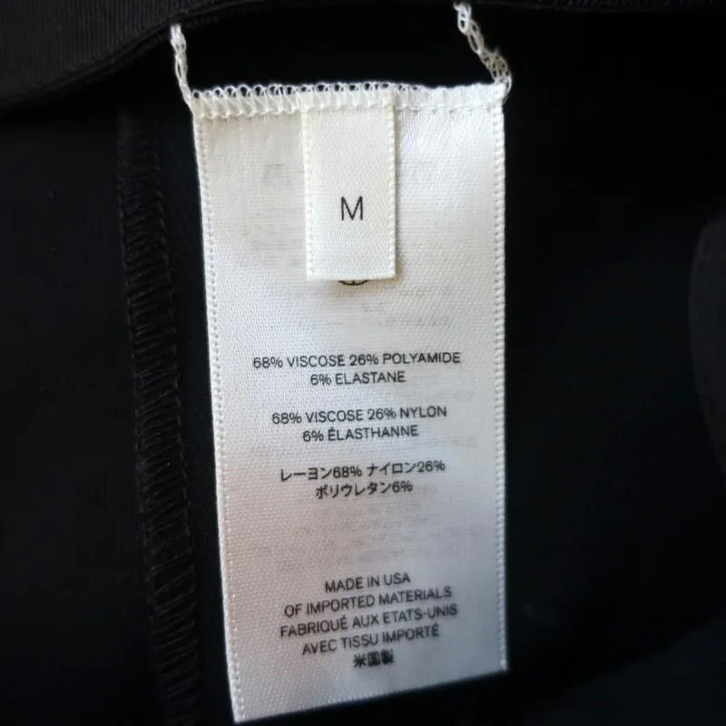 The Row Cosso Cropped Pants Black Stretch Jersey Size Medium NEW