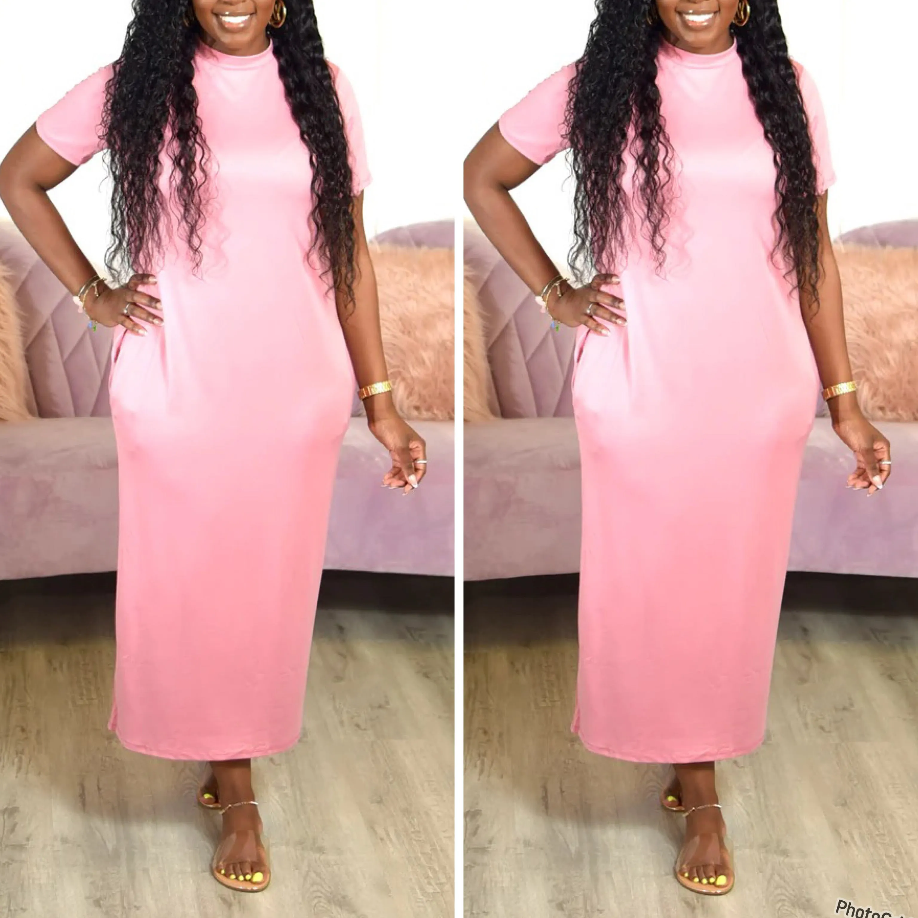 THE T-SHIRT DRESS (Mauve)