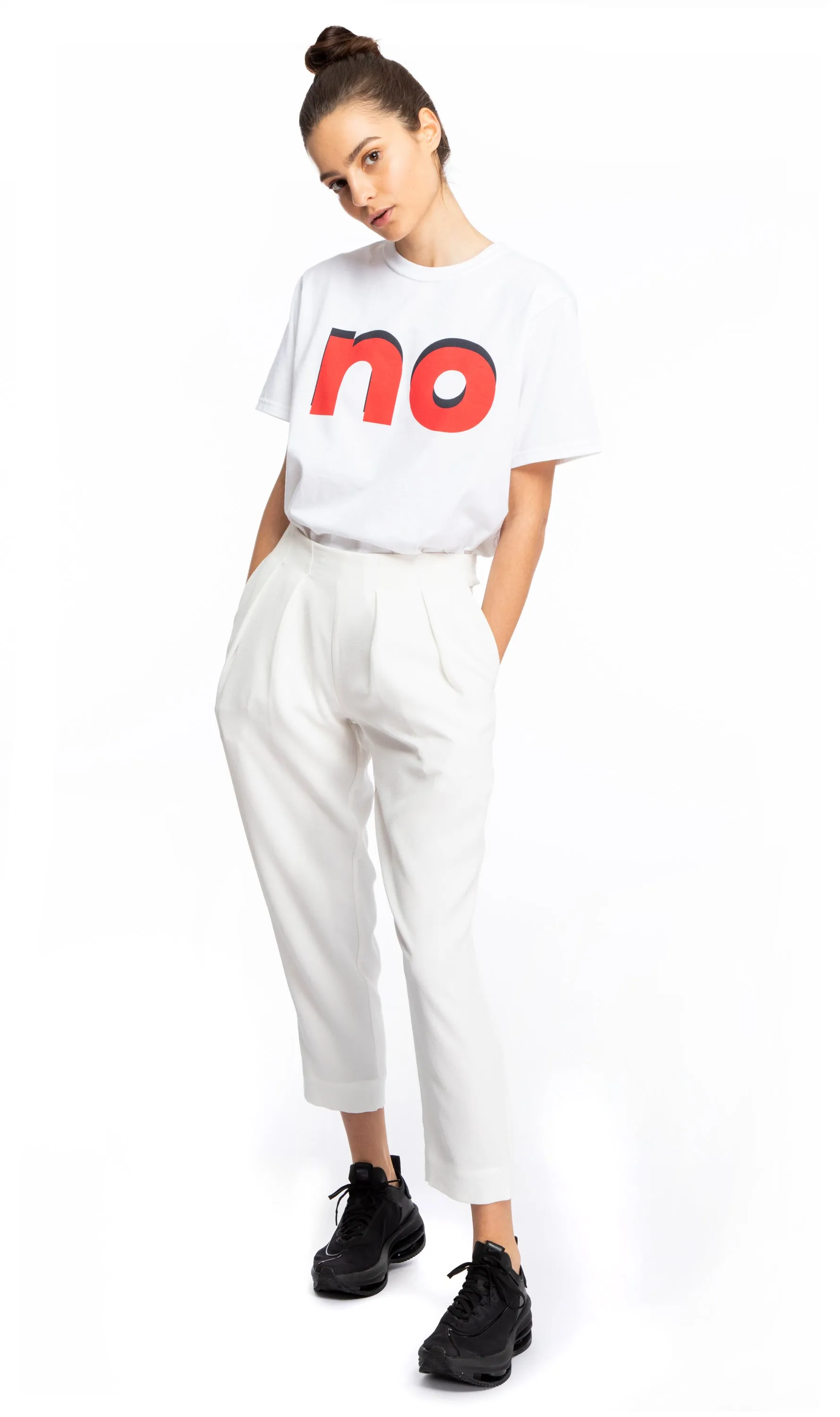 Trey White Pleated Pants