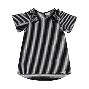 Turtledove London Ruffle Trim Stripe Dress