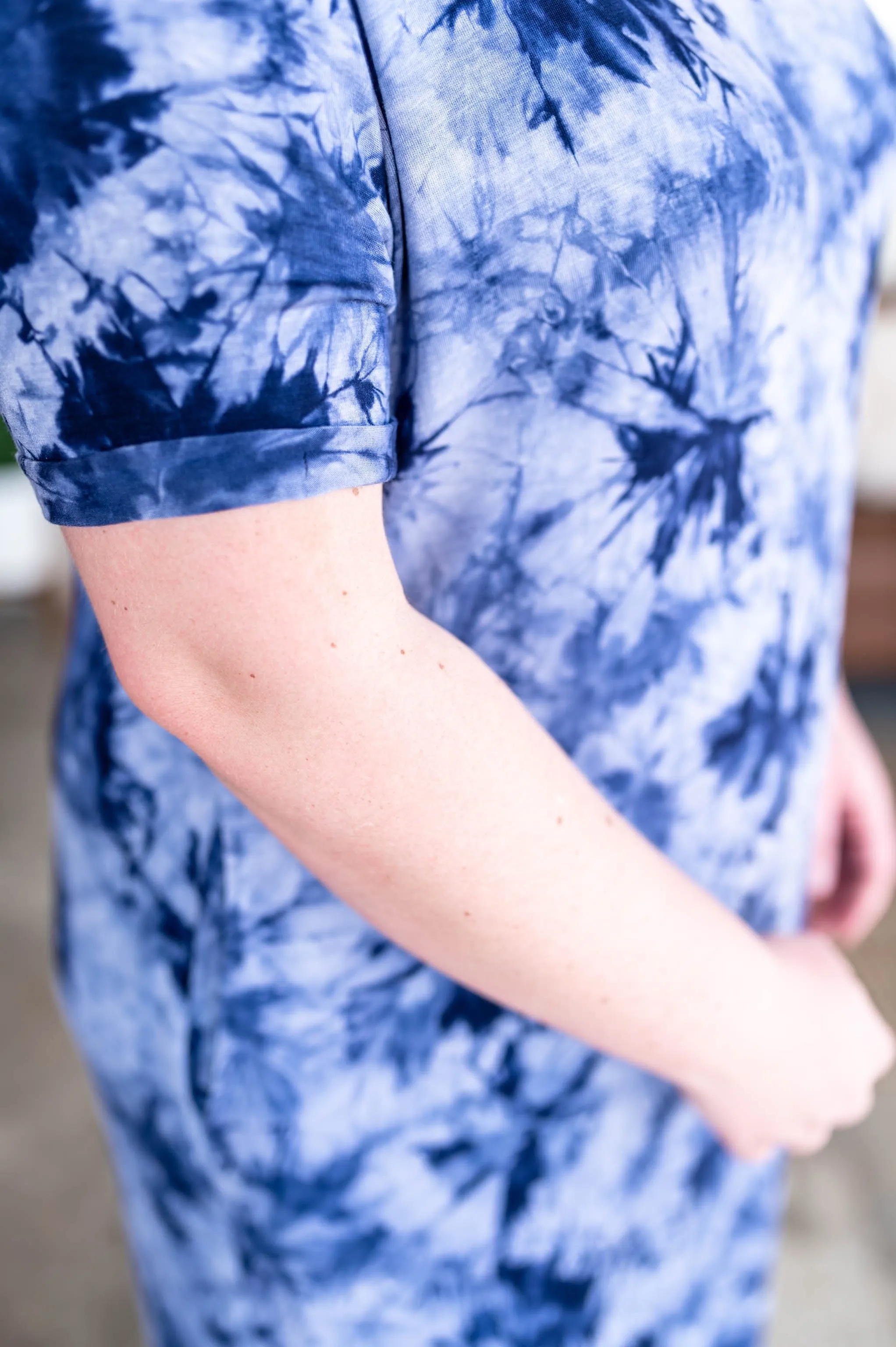 Tyed One On Dress In Blue