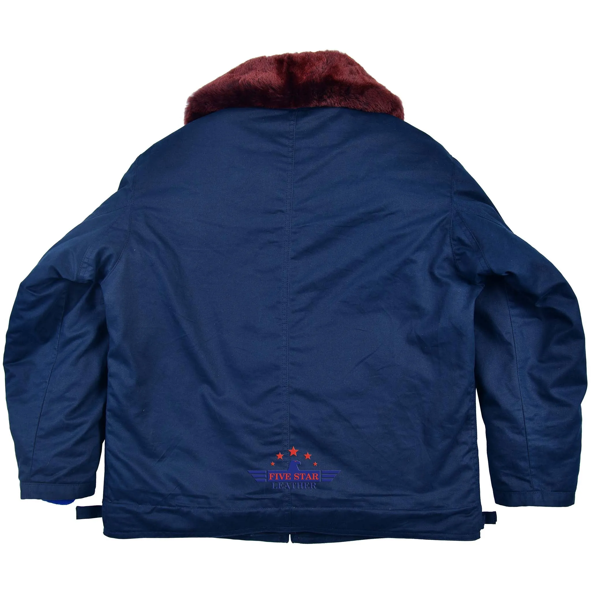 USSR Pilot Winter Jacket for Long Distance Aviation Warm Army Military Blue Sheepskin Fur