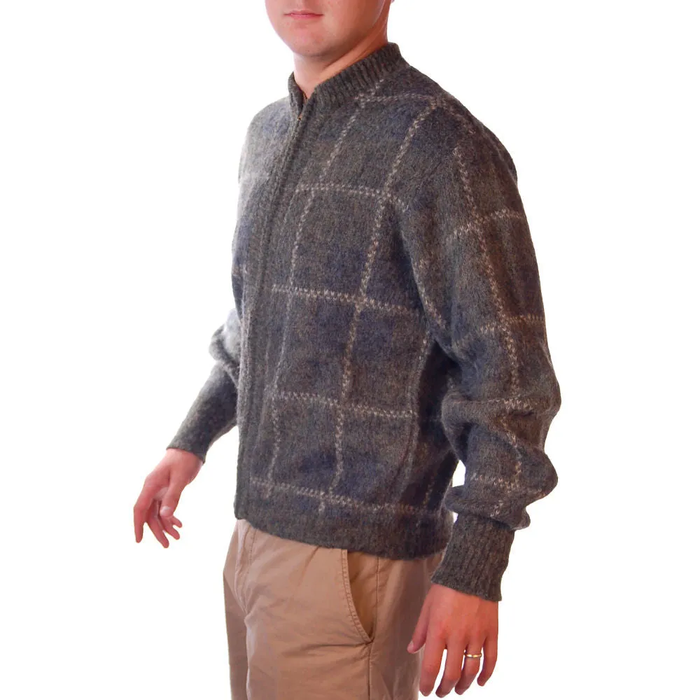 Vintage Mens Zip Sweater Robert Bruce Fleecemore 1970S