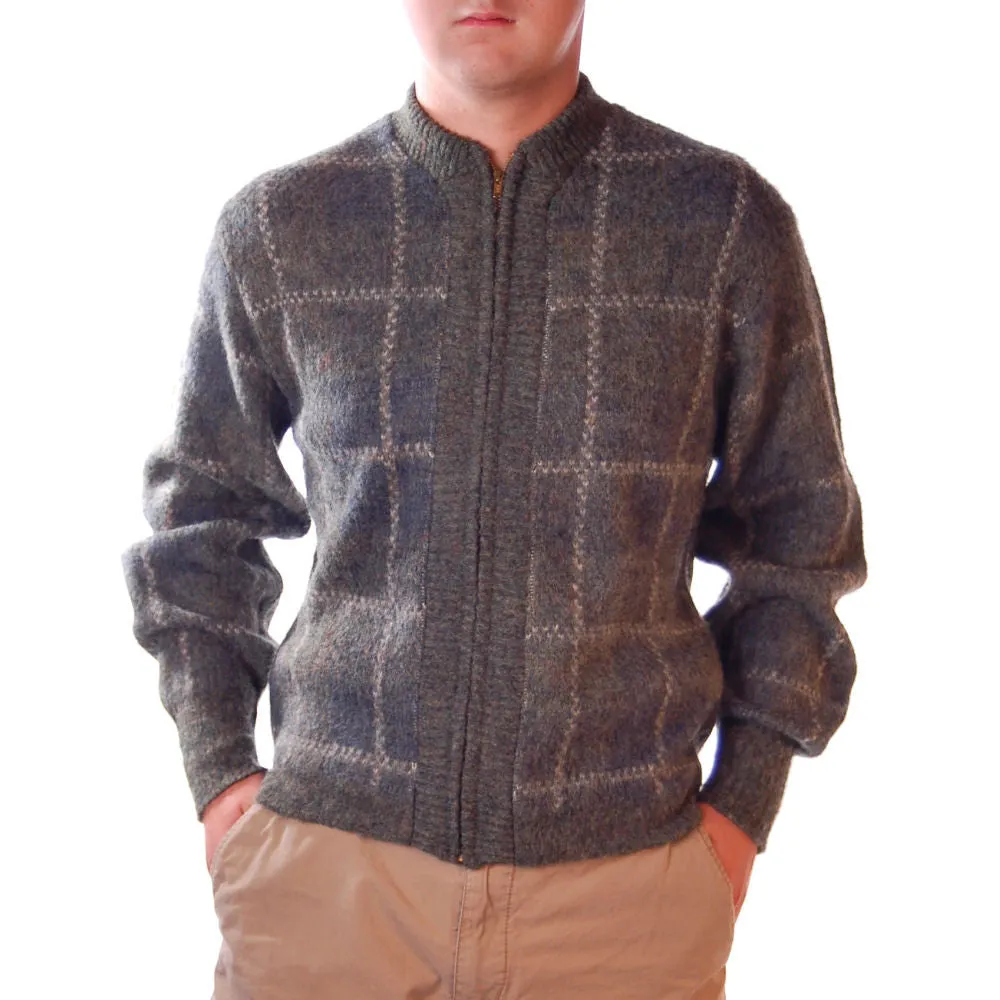 Vintage Mens Zip Sweater Robert Bruce Fleecemore 1970S
