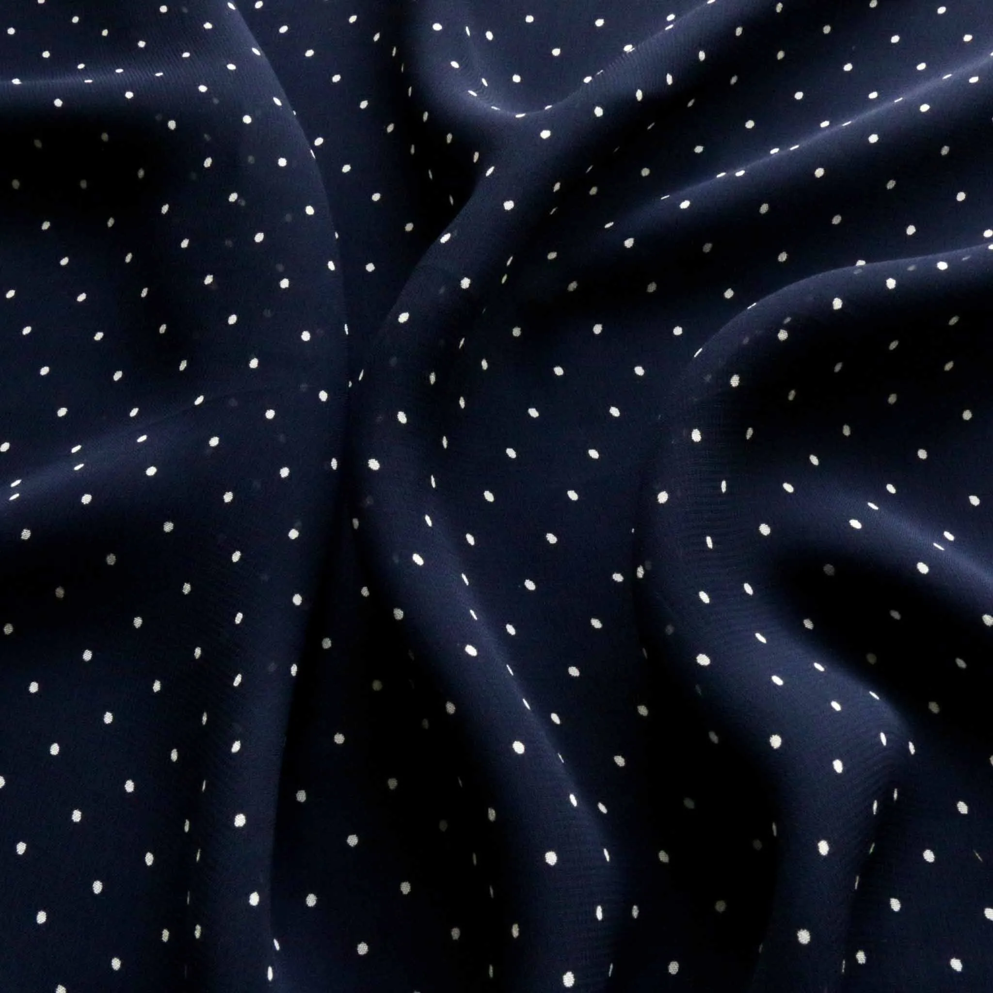 Viscose Chiffon Fabric - Navy blue
