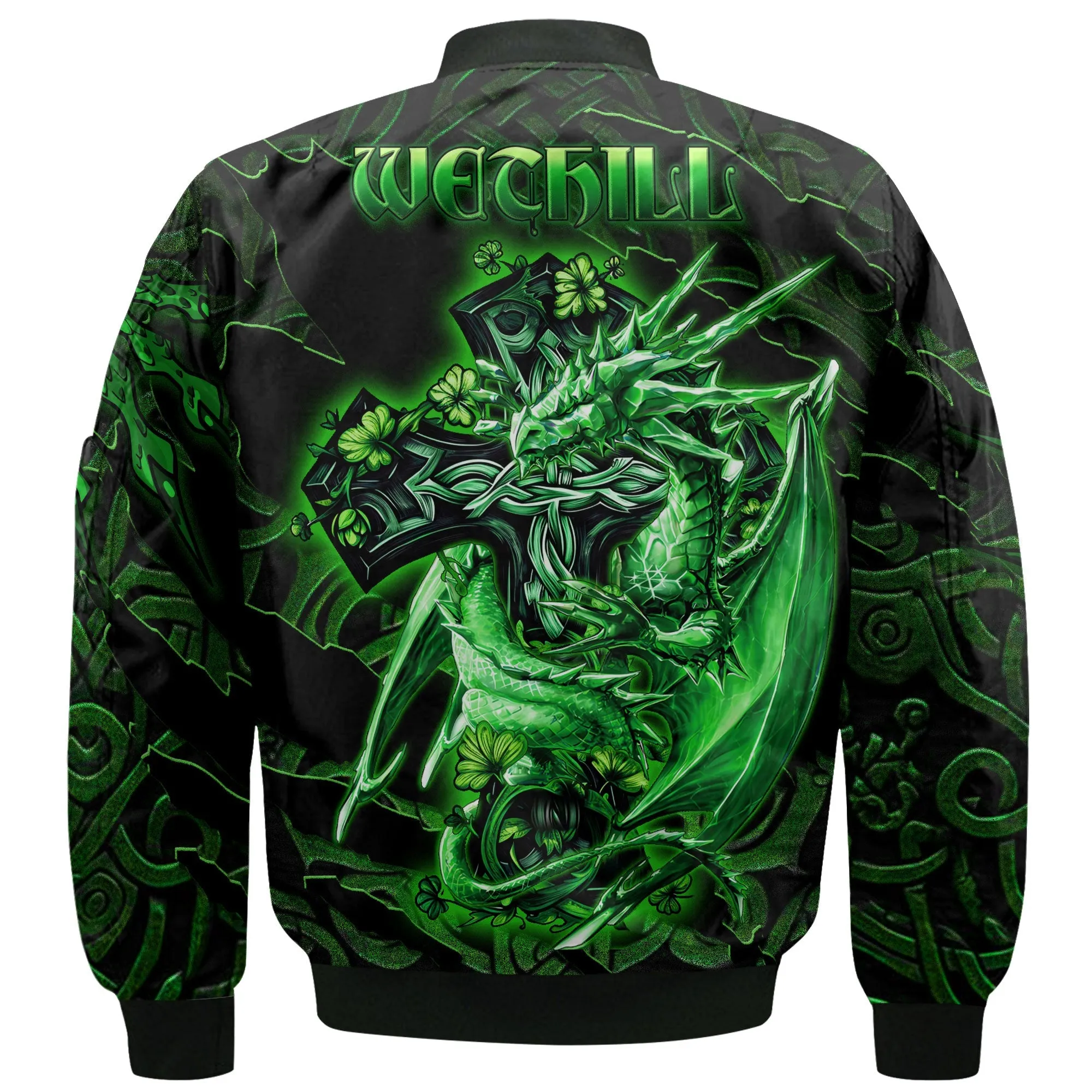 Wethill Bomber Jackets Celtic Cross And Dragon Style