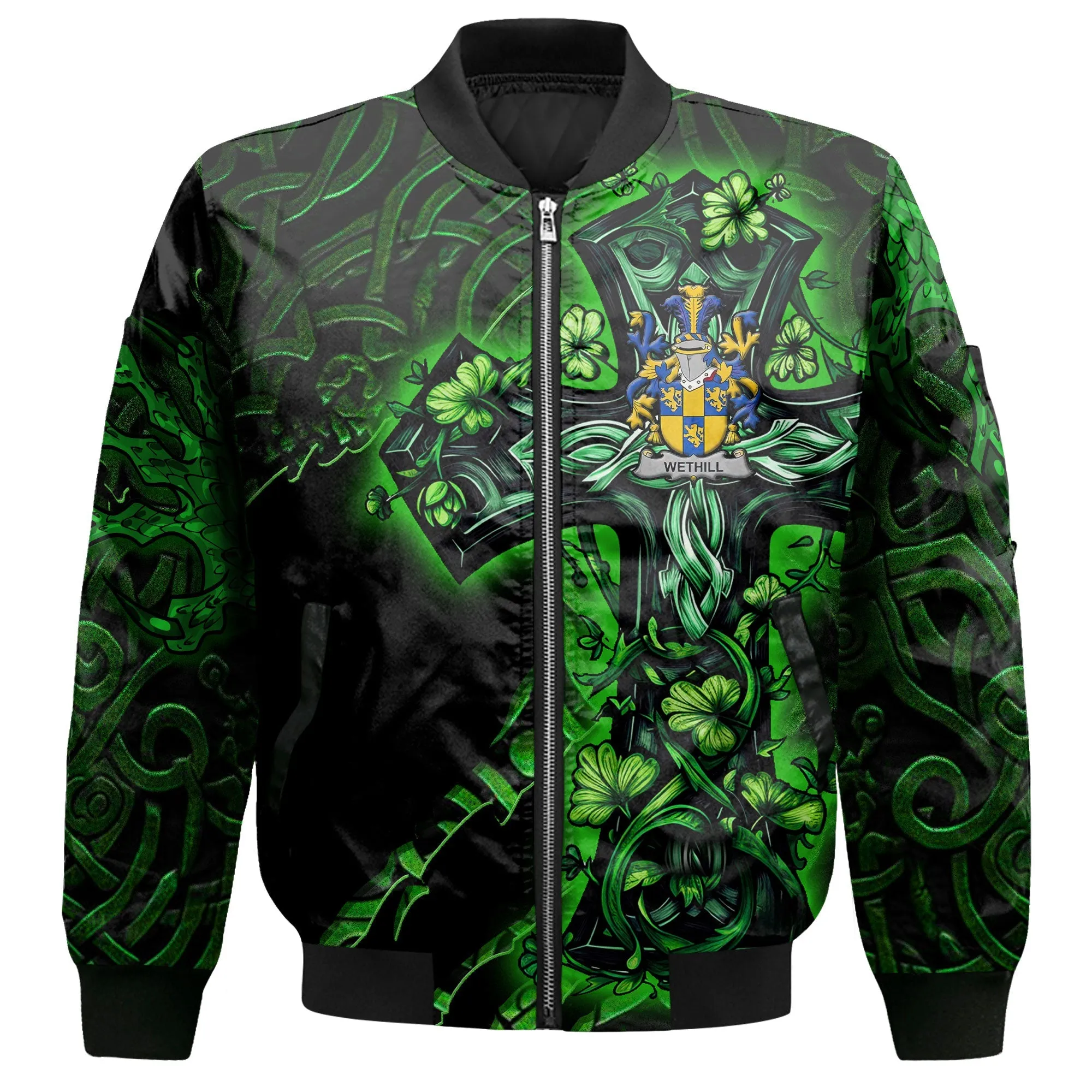 Wethill Bomber Jackets Celtic Cross And Dragon Style