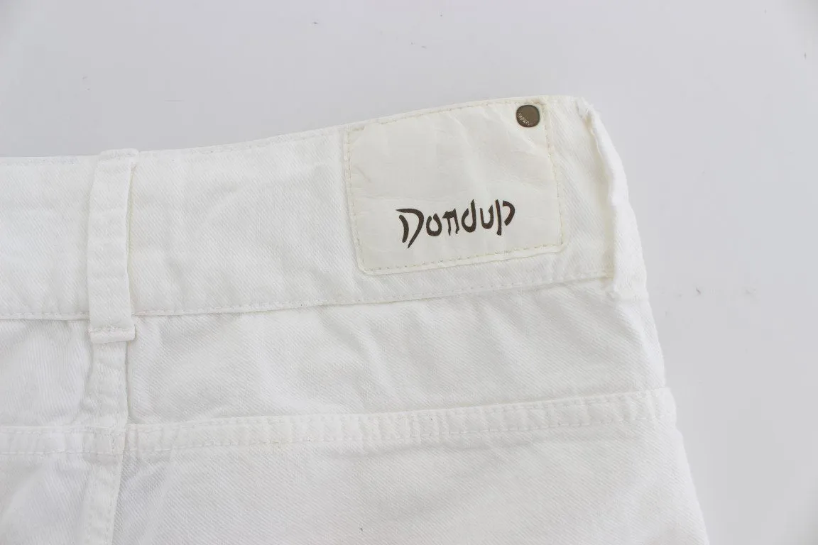 White Cotton Capri Jeans