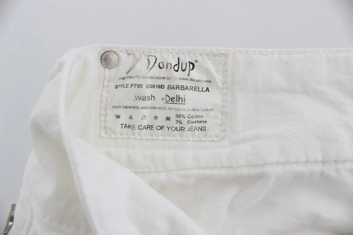 White Cotton Capri Jeans