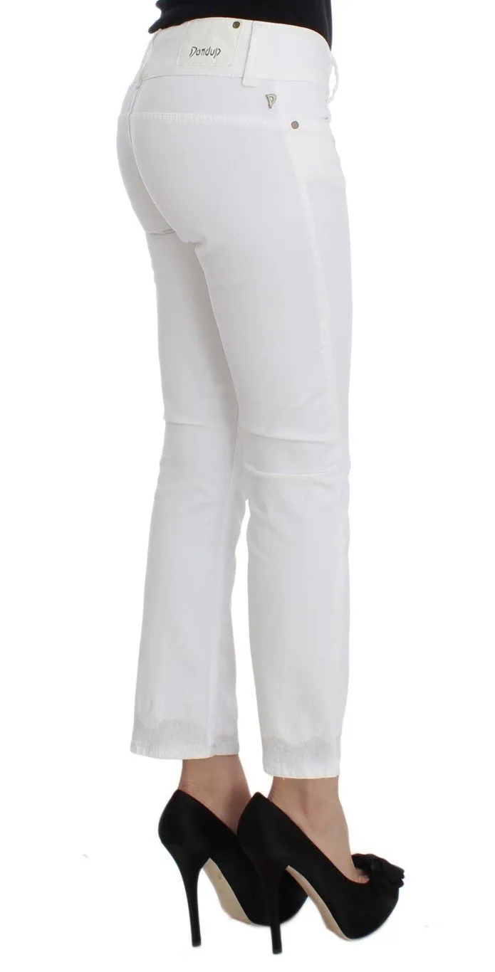 White Cotton Capri Jeans