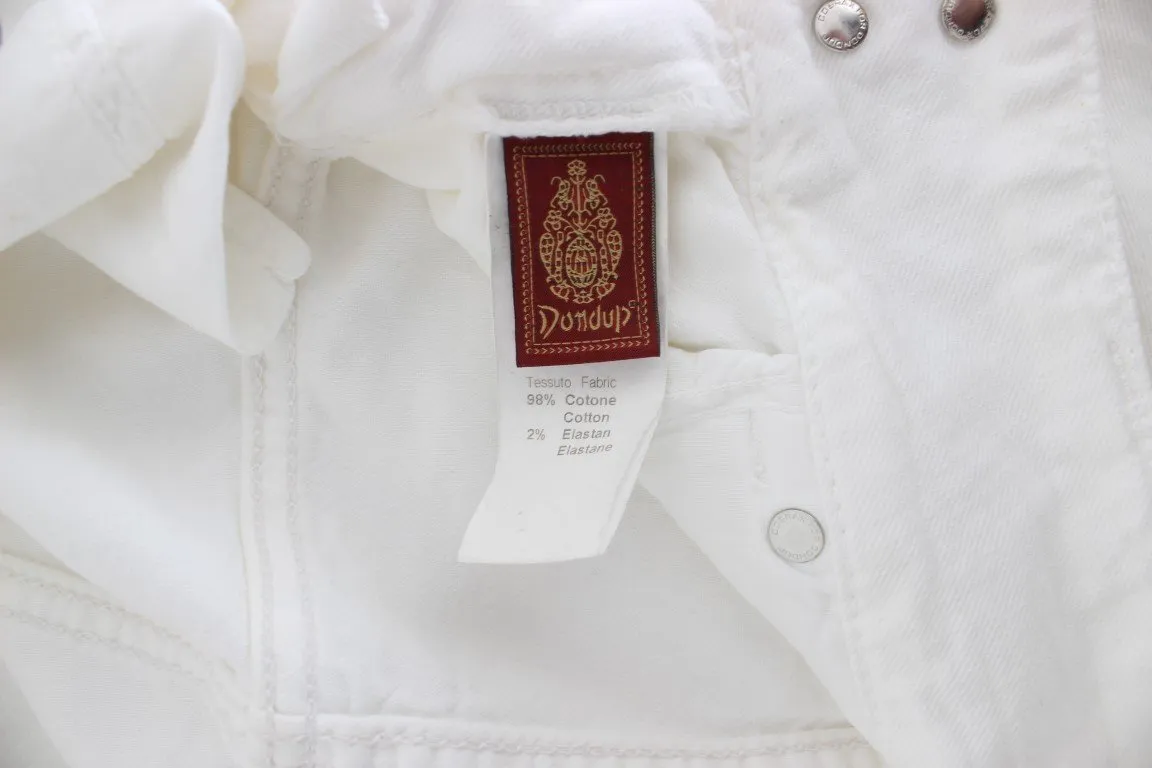 White Cotton Capri Jeans