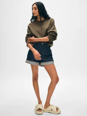 White   Warren - Superfine Organic Cotton Sweatshirt - Dark Sage