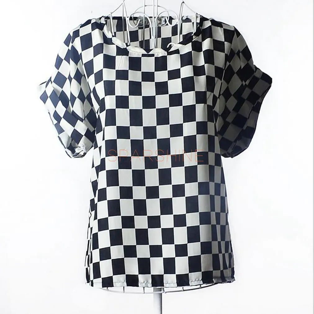Women Blouses Chiffon Shirt Women Plus Size Short Sleeve Women Tops Batwing Summer