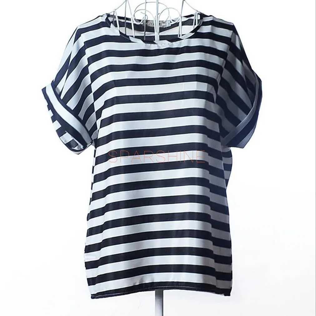 Women Blouses Chiffon Shirt Women Plus Size Short Sleeve Women Tops Batwing Summer