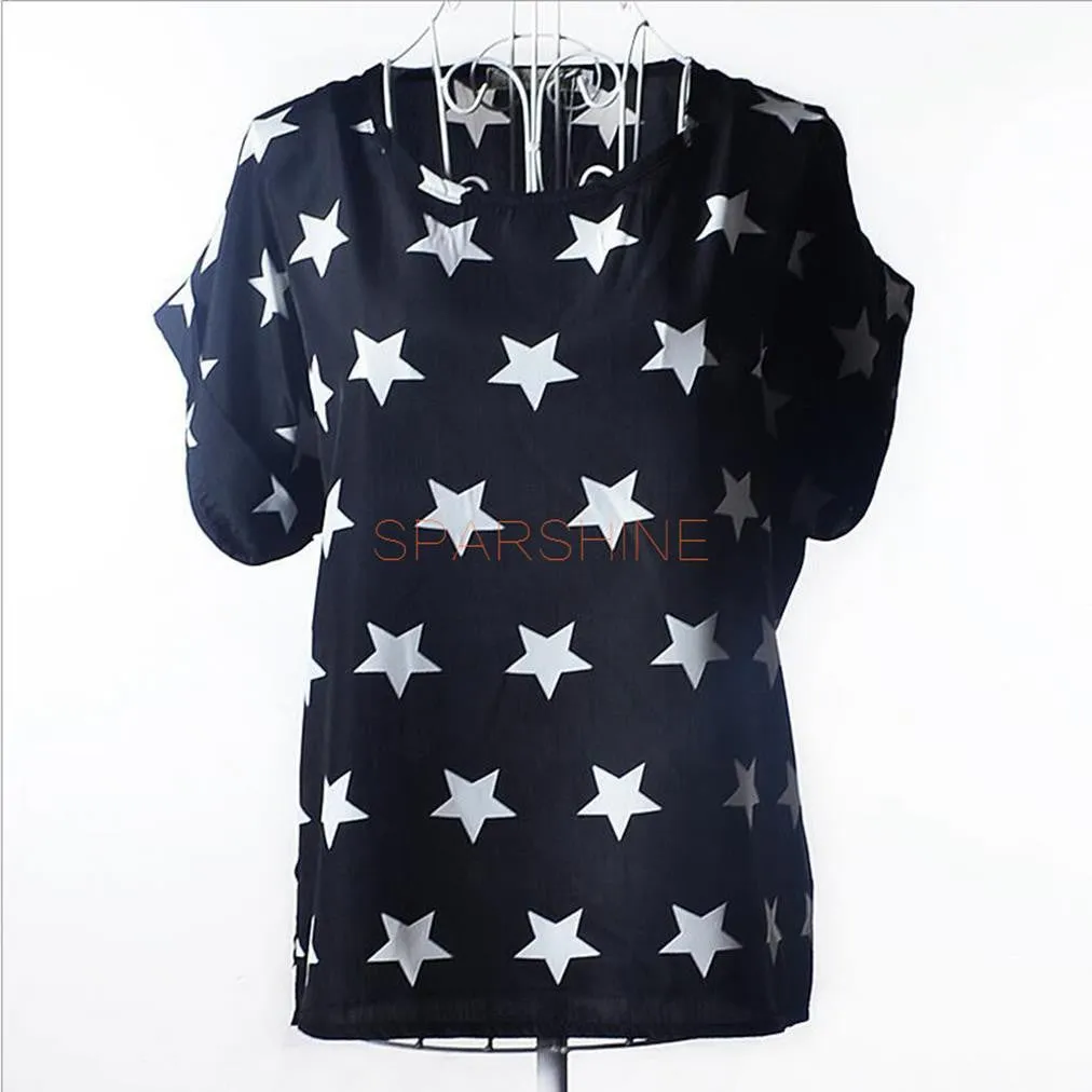 Women Blouses Chiffon Shirt Women Plus Size Short Sleeve Women Tops Batwing Summer