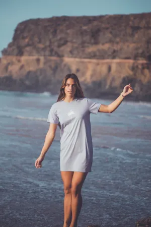 WOMEN ORGANIC PALM T-SHIRT DRESS
