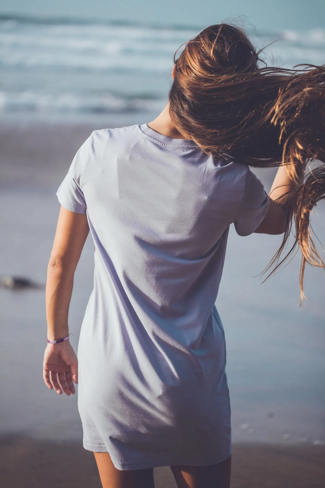 WOMEN ORGANIC PALM T-SHIRT DRESS