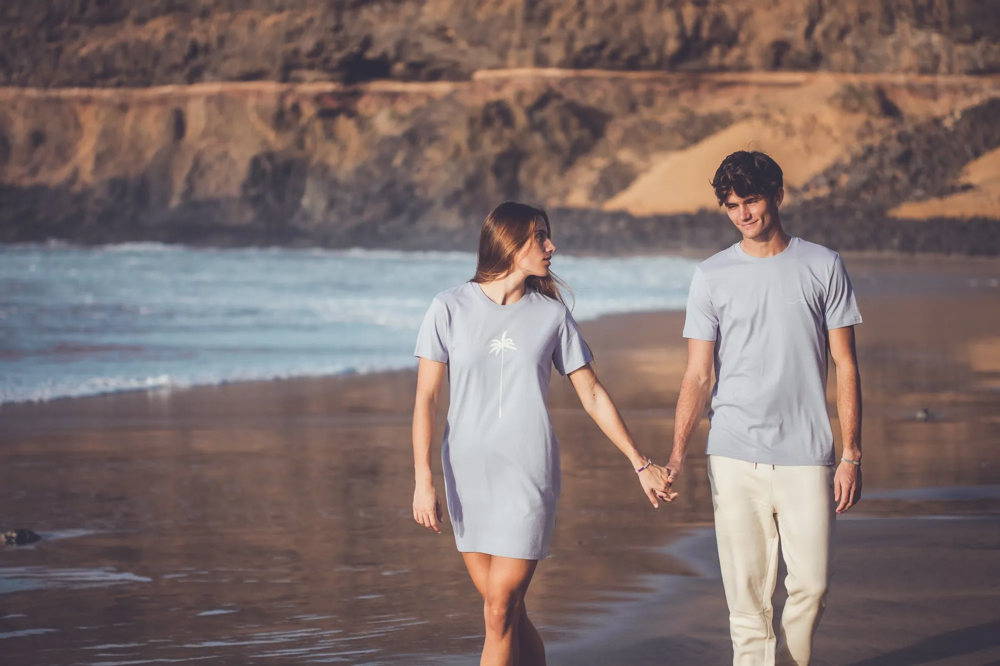 WOMEN ORGANIC PALM T-SHIRT DRESS