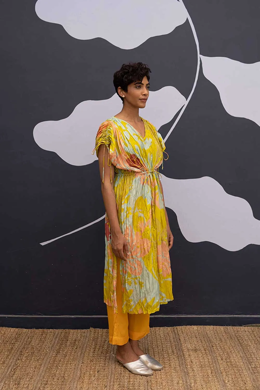 YAM   I  Espanya  SKYE KAFTAN SET 2  (KAFTAN & PANTS) KAFTAN - PURE HABUTAI SILK  PANTS - SATIN MULTI YAMBILLIE37