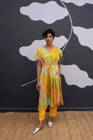 YAM   I  Espanya  SKYE KAFTAN SET 2  (KAFTAN & PANTS) KAFTAN - PURE HABUTAI SILK  PANTS - SATIN MULTI YAMBILLIE37