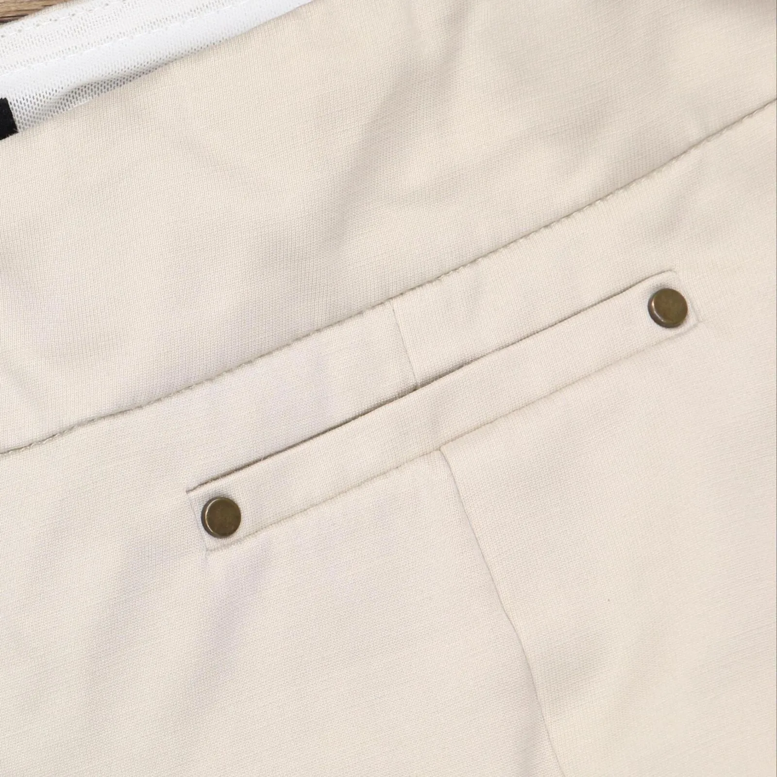 Zac & Rachel Womens Plus Size Stretch Waist Dress Cropped Pants Brown Tan 18W